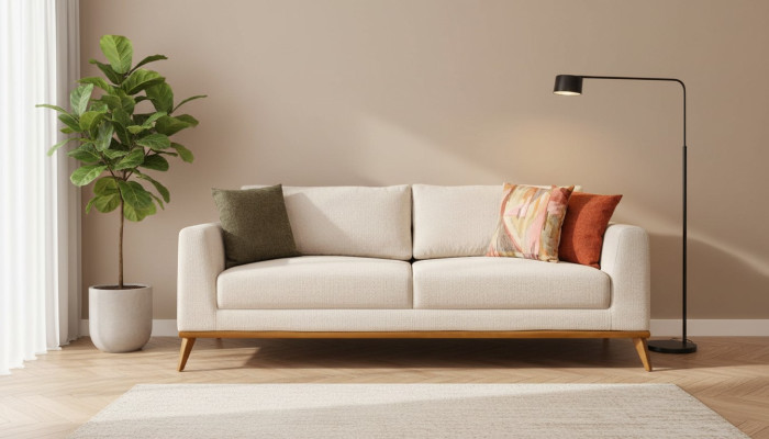Stilvoll Sofa 3 - Sitzer Design Möbel Wohnzimmer Luxus Couchen Sofas 223cm