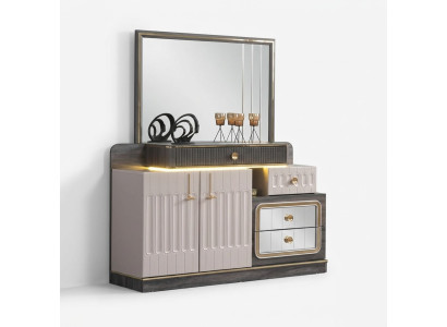 Kommode Spiegel Luxus Konsole Sideboard Design Schlafzimmer Kommoden