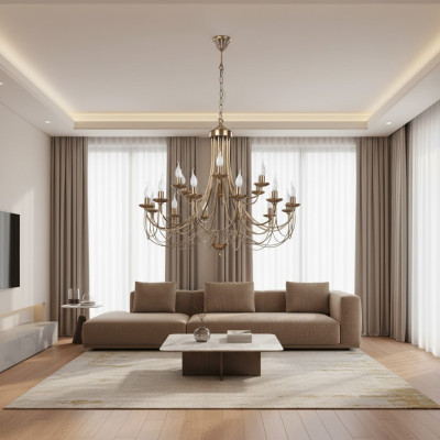 Stropní lampa, moderní luxusní nové sklo do obývacího pokoje