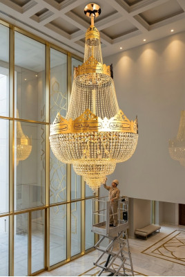 Hängeleuchte Kronleuchter Lampe Kristalllampe Deckenleuchte Lampen 100x245