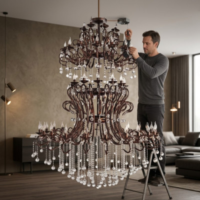 Kronleuchter Lampe xxl Hängelampe Hängeleuchte Leuchte Leuchte 155x250