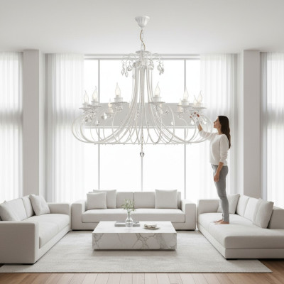 Lampe Hängeleuchte Kronleuchter Kristalllampe Deckenleuchte Lampen 80x70