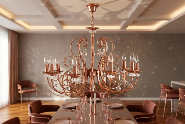 Kronleuchter Leuchte Pendelleuchte Luxus Wohnzimmer Lampe Leuchten 89x80