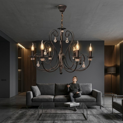 Kronleuchter Für das Wohnzimmer Kristall Lampe glänzendes neu Innenbereich