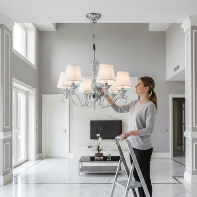 Kristalový lustr Lustr Lampa Stropní lampa Svítidlo Lampy 57x62