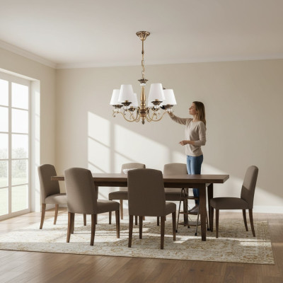 Kristallleuchte Kronleuchter Lampe Deckenleuchte Leuchte Lampen 58x62
