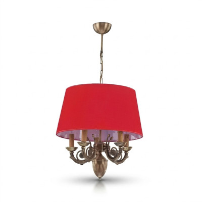 Lustr Klasická Leuchten Lampa Lampa Zlato 50x80 Červená.