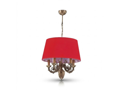 Lustr Klasická Leuchten Lampa Lampa Zlato 50x80 Červená.