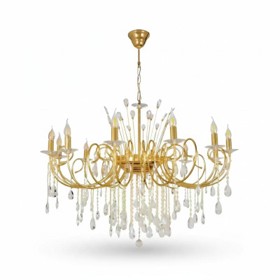 Kronleuchter Leuchte Lampe Wohnzimmer Goldglas Luxus Deckenleuchte Lampen