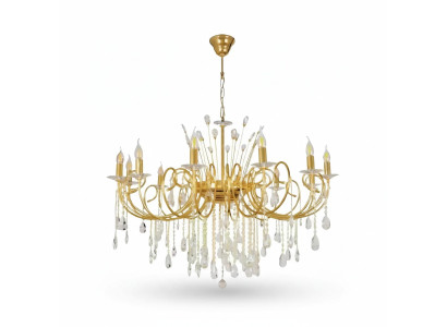 Kronleuchter Leuchte Lampe Wohnzimmer Goldglas Luxus Deckenleuchte Lampen