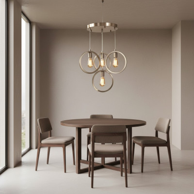 Stropní lampa moderního závěsného lampy obývacího pokoje Luxus matný chrom 35x70.