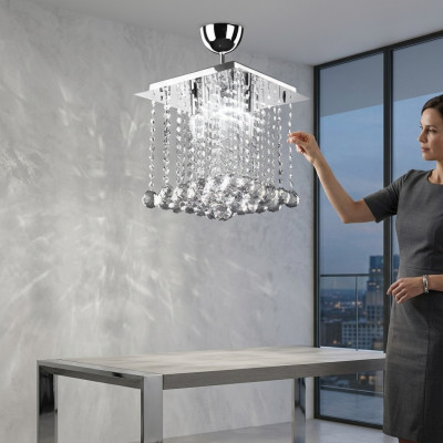 Kronleuchter Lampe Leuchten Lampen 30x30 Leuchte Möbel Design Deckenlampe