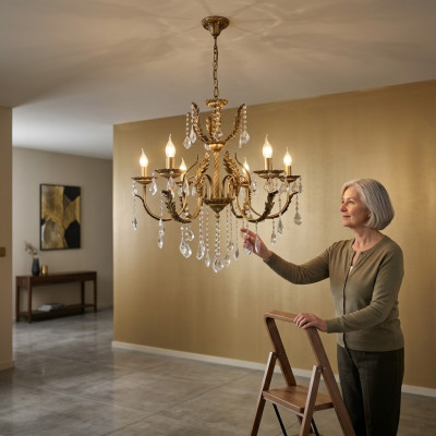 Lampe Hängeleuchte Kronleuchter Kristalllampe Deckenleuchte Lampen 73x110