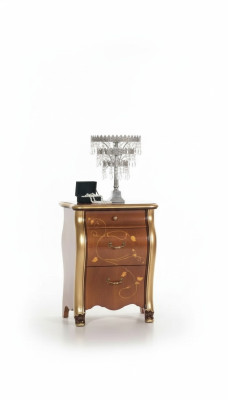 Nachttische Nachttisch Klassisches Design Möbel Holz Braun Beistelltische