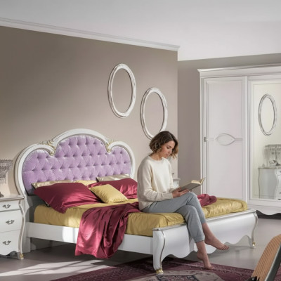 Bettpolsterung Design Luxuriöse doppelte Chesterfield-Hotelbetten Holzmöbel Bett