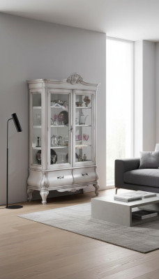 Holz Vitrine weiß Sideboard Design Schränke Italienische Möbel Schrank