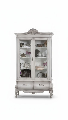 Holz Vitrine weiß Sideboard Design Schränke Italienische Möbel Schrank