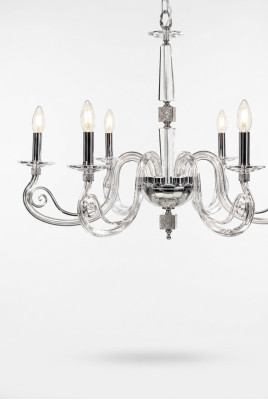 Luxus Transparentní stropní lustr Skleněný lustr Krystalový lustr Lampa