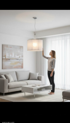 Luxus bílá přikrývka lustr stropní lampa lustry lampareluše