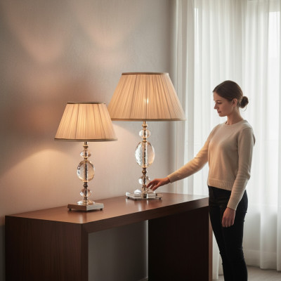 Designer Kristýl Stolní lampa Lustr Obývací pokoj Vybavení Moderní