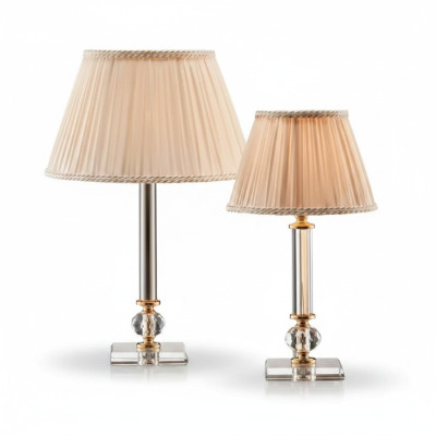Klasická krystalová stojací lampa, osvětlení stolu, luxusní nábytek, nové.