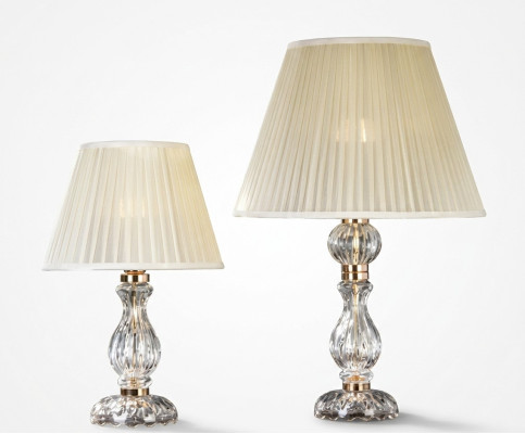 Weiße Transparente Tischlampe Antik Stil Kronleuchter Kristall Lampe