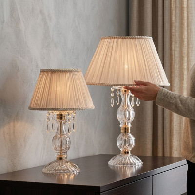 Antiker Stil Tischlampe Lampen Kronleuchter Kristall Tischleuchten Lampe