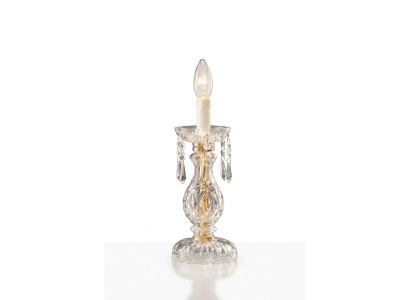 Stilvolle Tischlampe Antik Stil Einrichtung Luxus Kerzenlampe Kristall