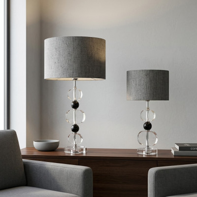 Stilvolle Tischlampe Graue Lampe Moderne Beleuchtung Tischlampe neu