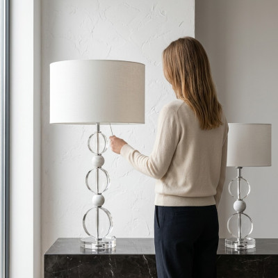 Tischleuchte Tisch Lampe Kronleuchte Kristall Moderne Tischdesignlampe