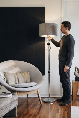 Stehlampe grau Stehlampen zum Lesen stehleuchten Lampe Stil modern