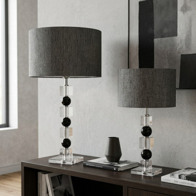 Klassische Nachttischlampe grau Tischlampe luxuriöse Tischlampe Lampe