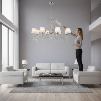 Lustr Krystaly Lustr stylová stropní lampa Vzduchový lustr