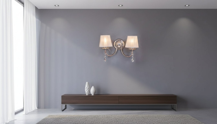 Wandleuchte Wandlampe Klassische Wandkronleuchter Doppel Wand Lampe