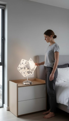 Stilvolle Tischlampe Modern Kristall Kronleuchter Grau Tischlampe Neu
