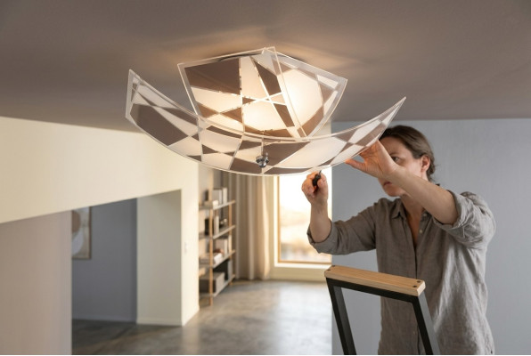Luxus Lustr Křišťálový Lustr 2x Lampa Moderní Bílá Lampa Nová