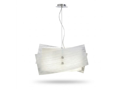 Moderner weißer Pendelkronleuchter mit 2x Lampen Stilvolle Deckenleuchte
