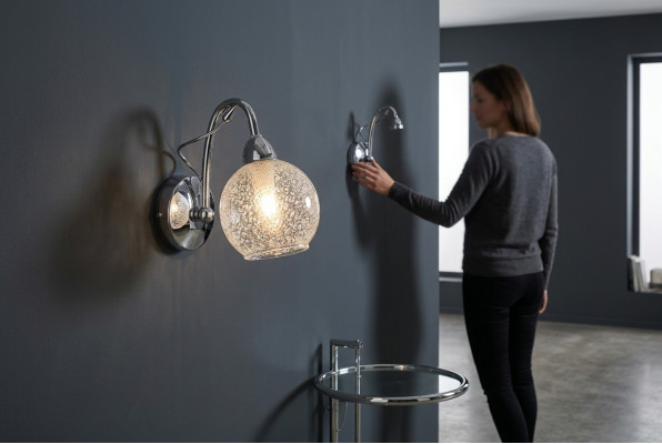Silber Wandkronleuchter Klassische Hängelampe Luxus Designer Lampe