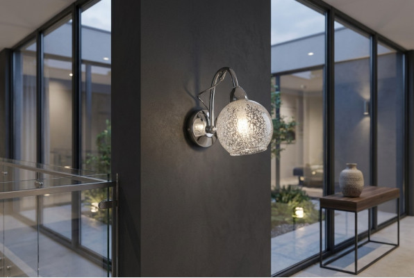 Silber Wandkronleuchter Klassische Hängelampe Luxus Designer Lampe