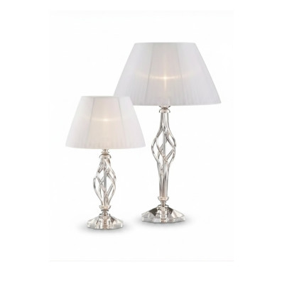 Tischleuchte Antik Stil Tisch Lampe Kristall Leuchte weiß Tischlampe Neu