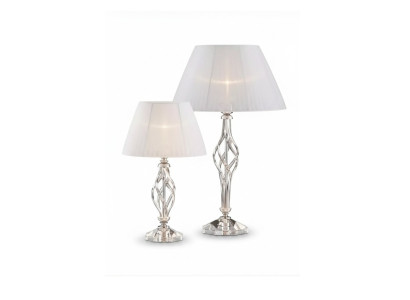 Tischleuchte Antik Stil Tisch Lampe Kristall Leuchte weiß Tischlampe Neu