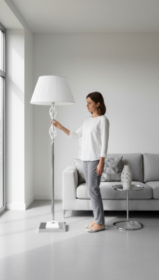 Kristall Stehlampe Standlampe Stand Luxus Leuchten Lampen Lampe Weiß