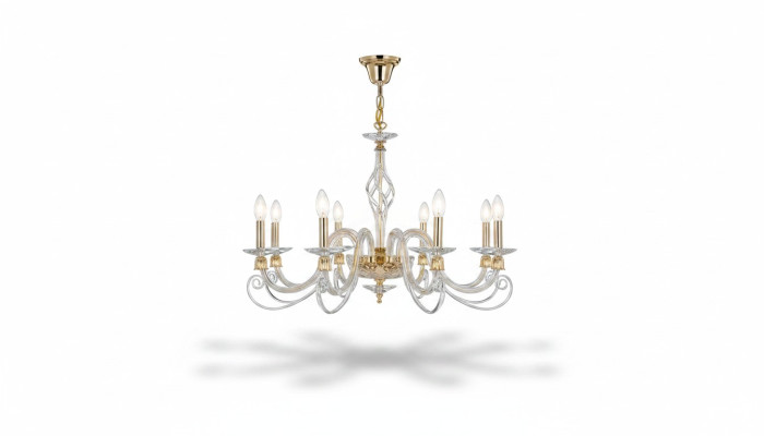 Kronleuchter Deckenleuchter 8x Lampen Luxus Deckenlampe Lampe Lüster Kristall