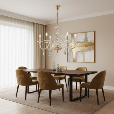 Lustr, křišťál, lustr, lampa, stropní lampa, svítidlo, visací lampa, nové.