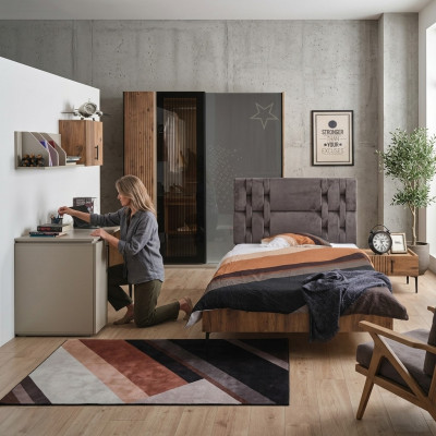 Schlafzimmer Möbel Jugendzimmer Kinderzimmer Bett Kleiderschrank 4tlg.