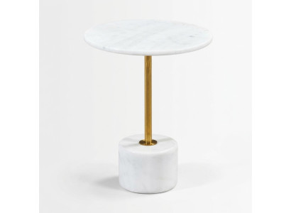 luxuriöse Couchtisch Tische Rund modern Marmor Weiß Beistelltisch neu