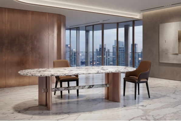 Esszimmer Möbel Edelstahl Oval Esstisch Tisch Design Tische Luxus Möbel