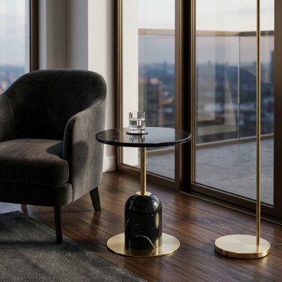 Designer Schwarzer Couchtisch Beistelltisch Wohnzimmer Luxus Möbel Tisch