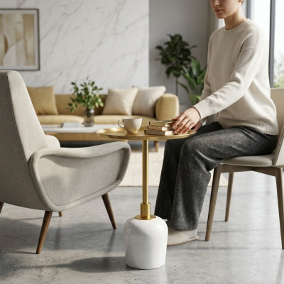 Okrúhlý kávový stôl štýlový Kvalitný Konferenčný stôl Designer Stôl nový