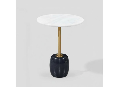 Designer Runder Beistelltisch Mit Marmorplatte Hochwertiger Couchtisch